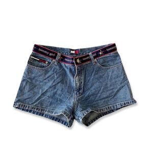 Vintage Tommy Hilfiger High Waist Logo Band Shorts